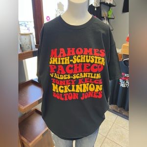Brand new unisex, Kansas City Chiefs T-shirt names